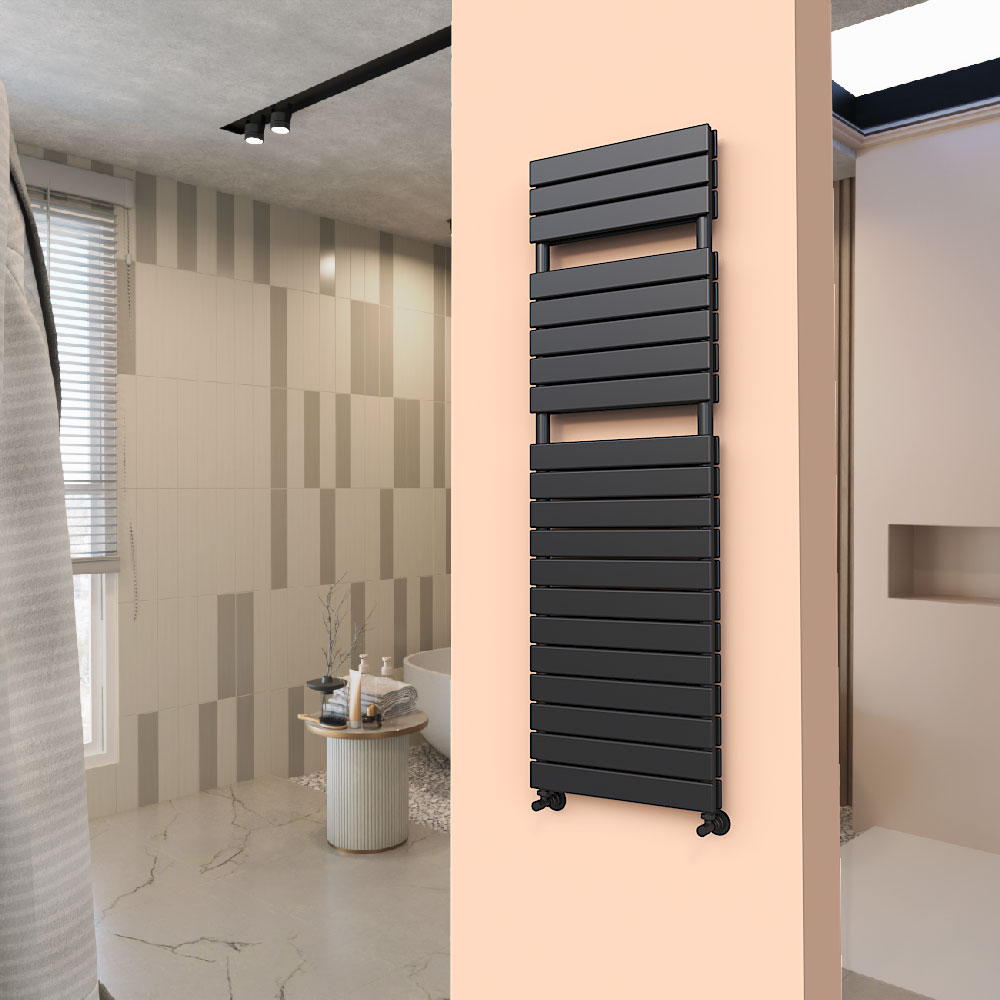 Tip 20H Decorative Towel Rail 500x1624 Black - 1