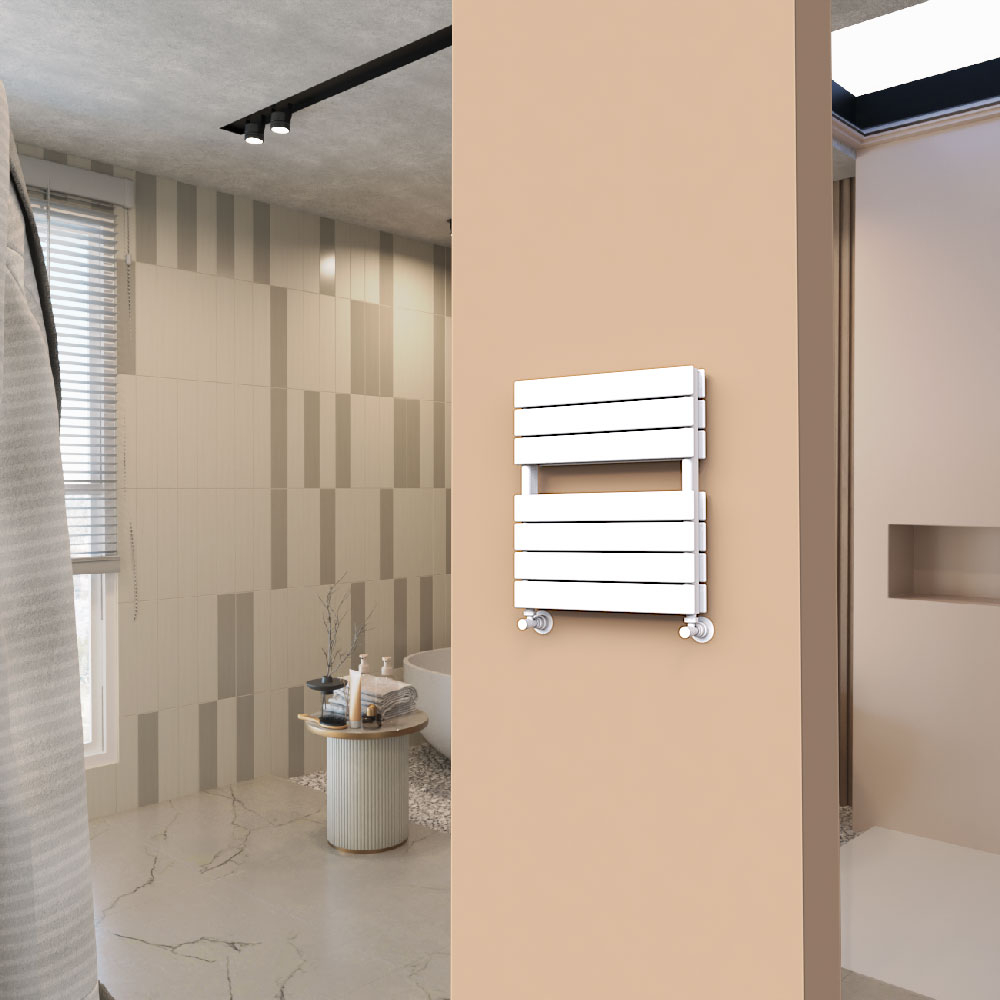 Tip 21H Decorative Towel Rail 500x588 White - 1