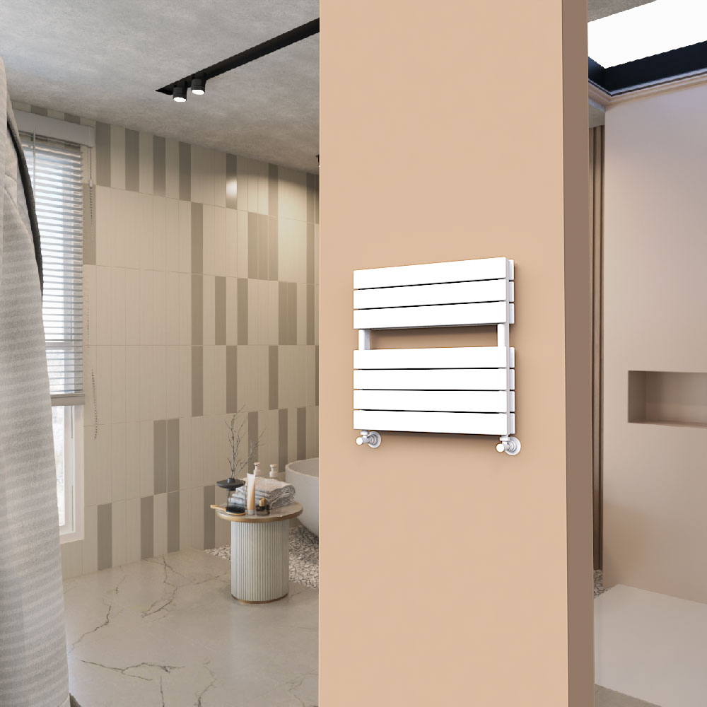 Tip 21H Decorative Towel Rail 600x588 White - 1