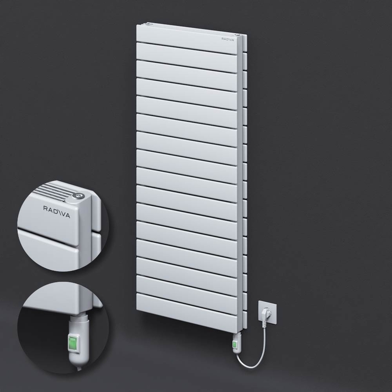 Tip 21H Elektrikli Çelik Dekoratif Radyatör 1180x500 Beyaz (On/Off Düğmeli) 1200W 