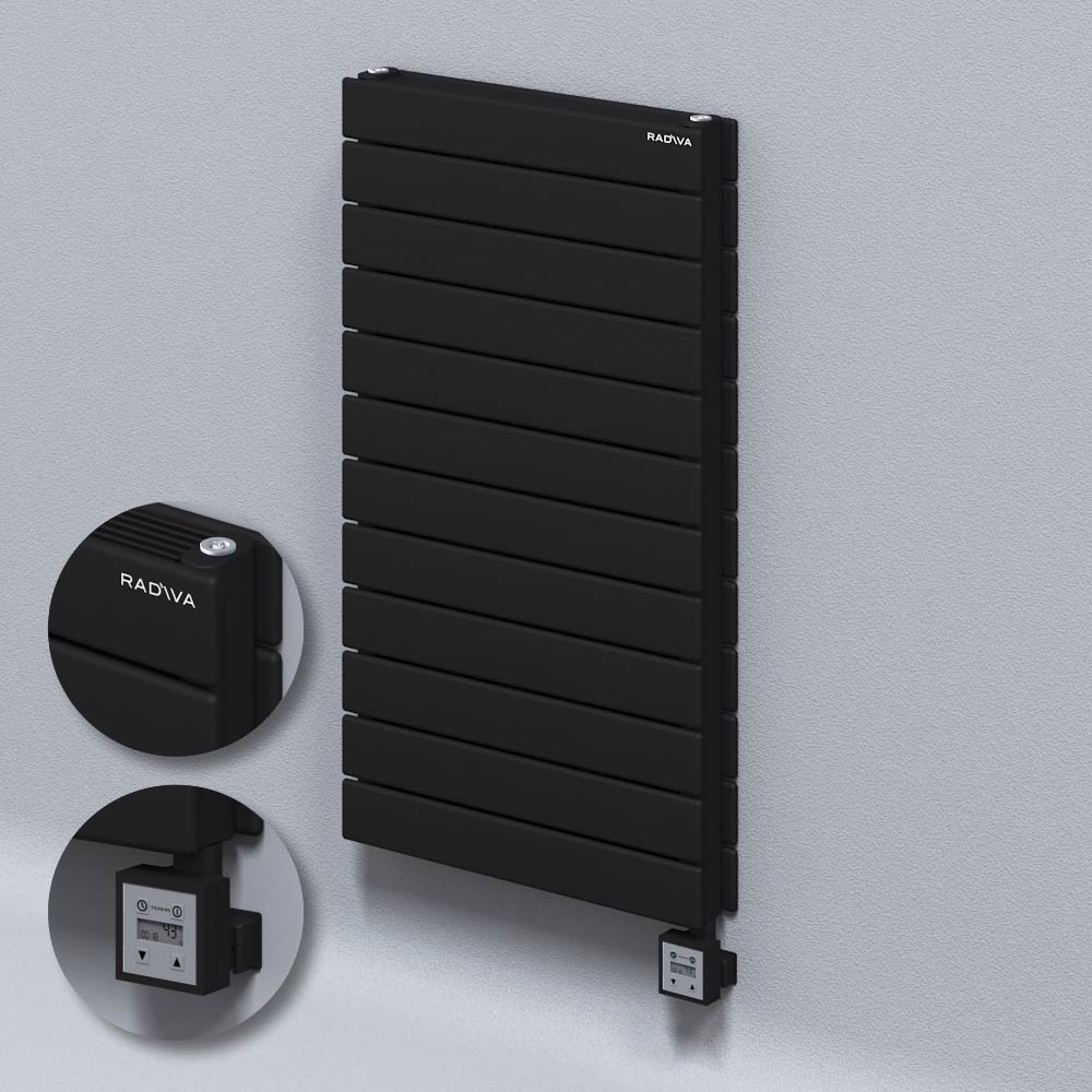 Tip 21H Elektrikli Çelik Dekoratif Radyatör 884x500 Siyah (KTX3 Termostat) 1000W - 1