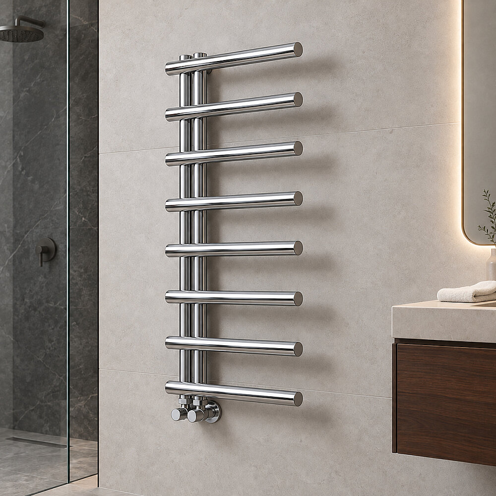 Tuna Decorative Towel Rail 500x1150 Chrome - 1