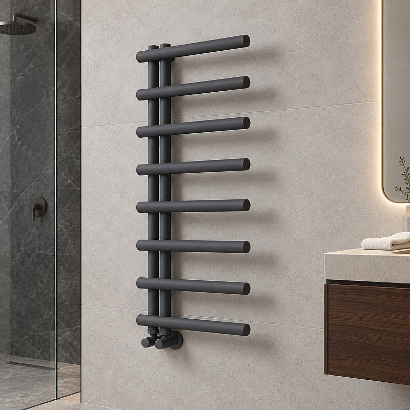 Tuna Decorative Towel Rail 500x1150 Dark Anthracite
