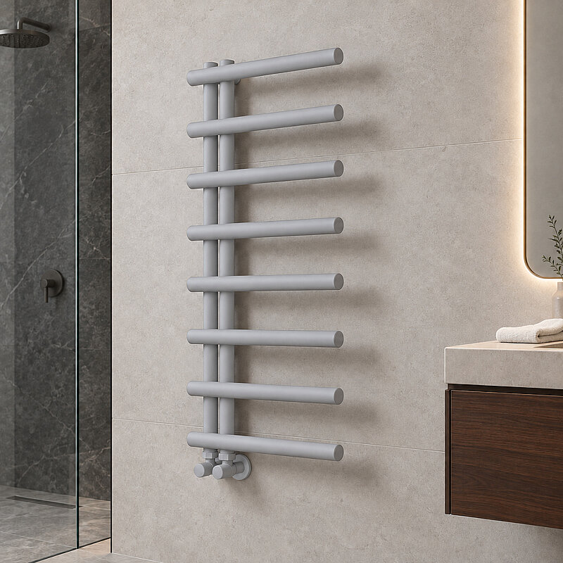 Tuna Decorative Towel Rail 500x1150 Grey