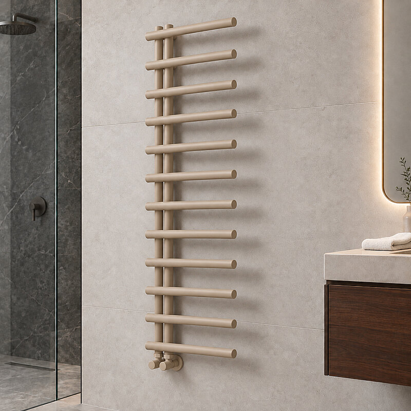 Tuna Decorative Towel Rail 500x1750 Cappuccino