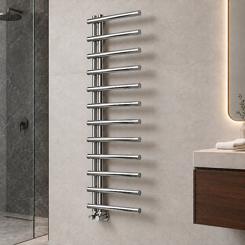 Tuna Decorative Towel Rail 500x1750 Chrome