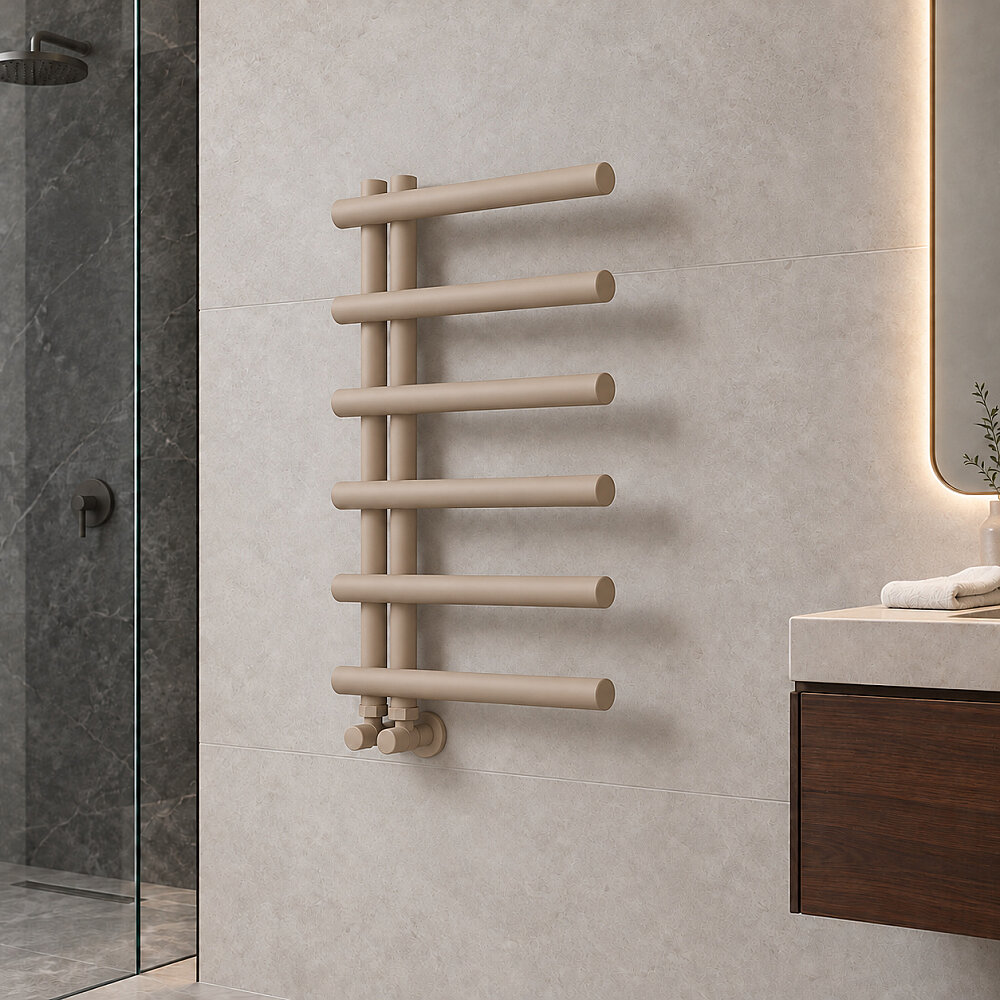Tuna Decorative Towel Rail 500x850 Cappuccino - 1