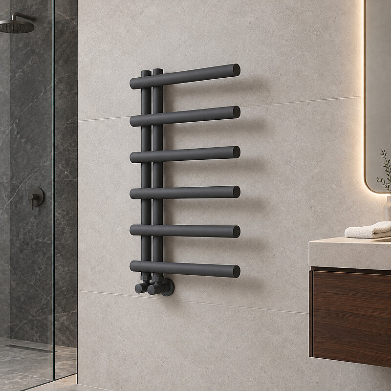 Tuna Decorative Towel Rail 500x850 Dark Anthracite