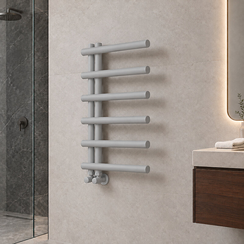 Tuna Decorative Towel Rail 500x850 Grey
