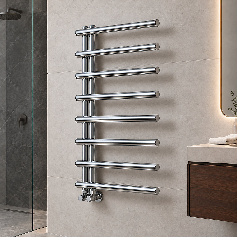 Tuna Decorative Towel Rail 600x1150 Chrome - 1