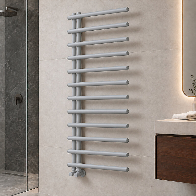 Tuna Decorative Towel Rail 600x1750 Grey