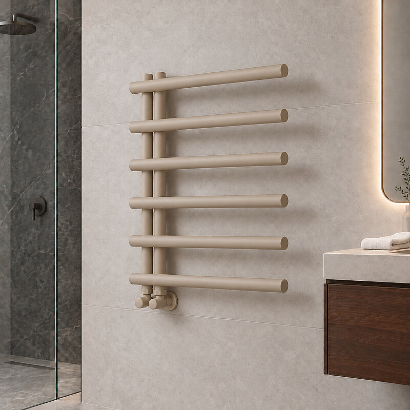 Tuna Decorative Towel Rail 600x850 Cappuccino