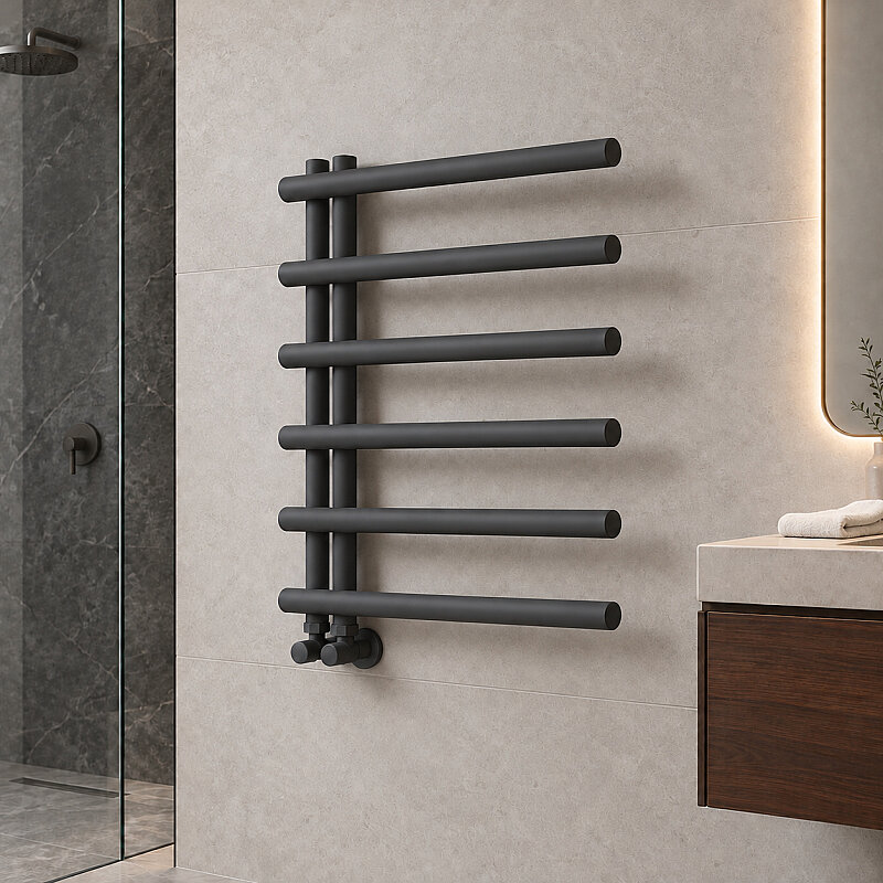 Tuna Decorative Towel Rail 600x850 Dark Anthracite