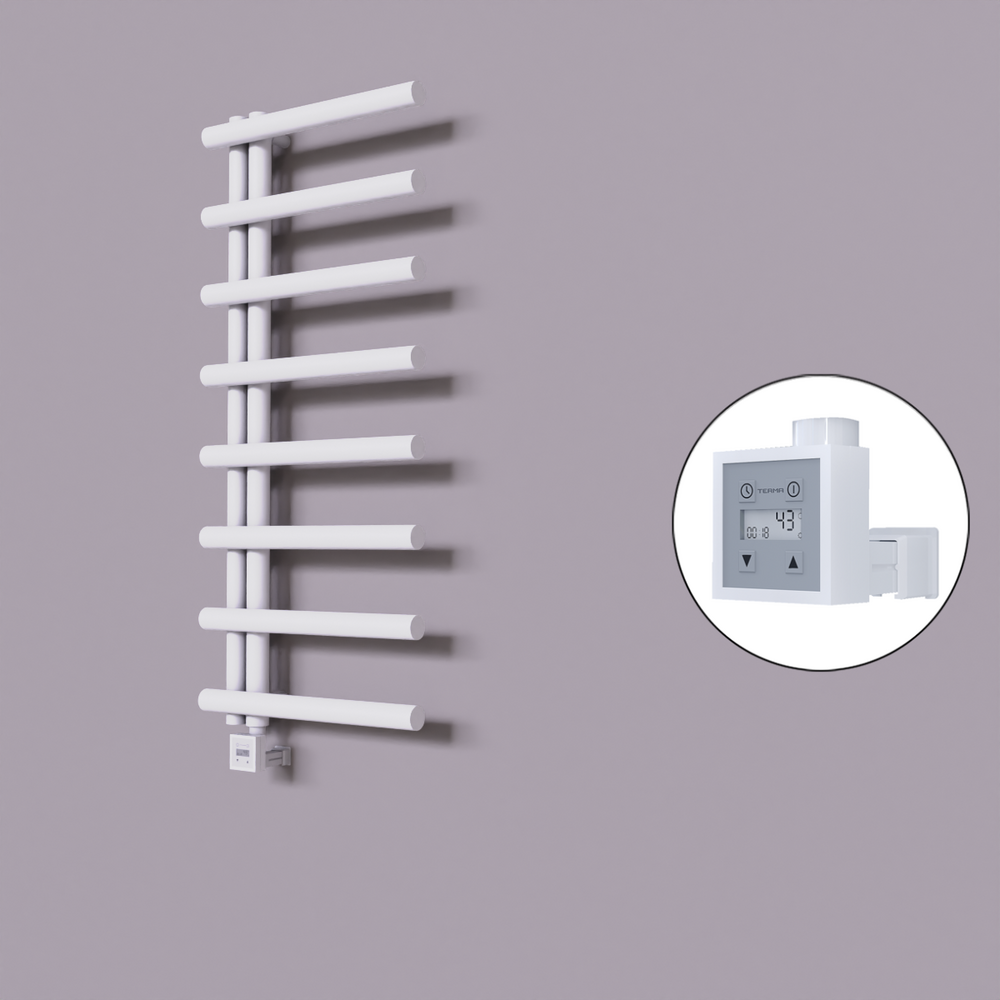 Tuna Dekoratif Elektrikli Havlupan 500x1150 Beyaz (KTX3 Termostat) 300W - 1