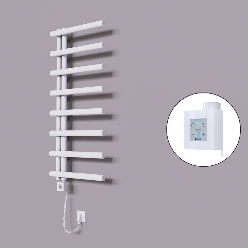 Tuna Dekoratif Elektrikli Havlupan 500x1150 Beyaz (KTX4 Termostat) 300W Spiral Kablolu - 1