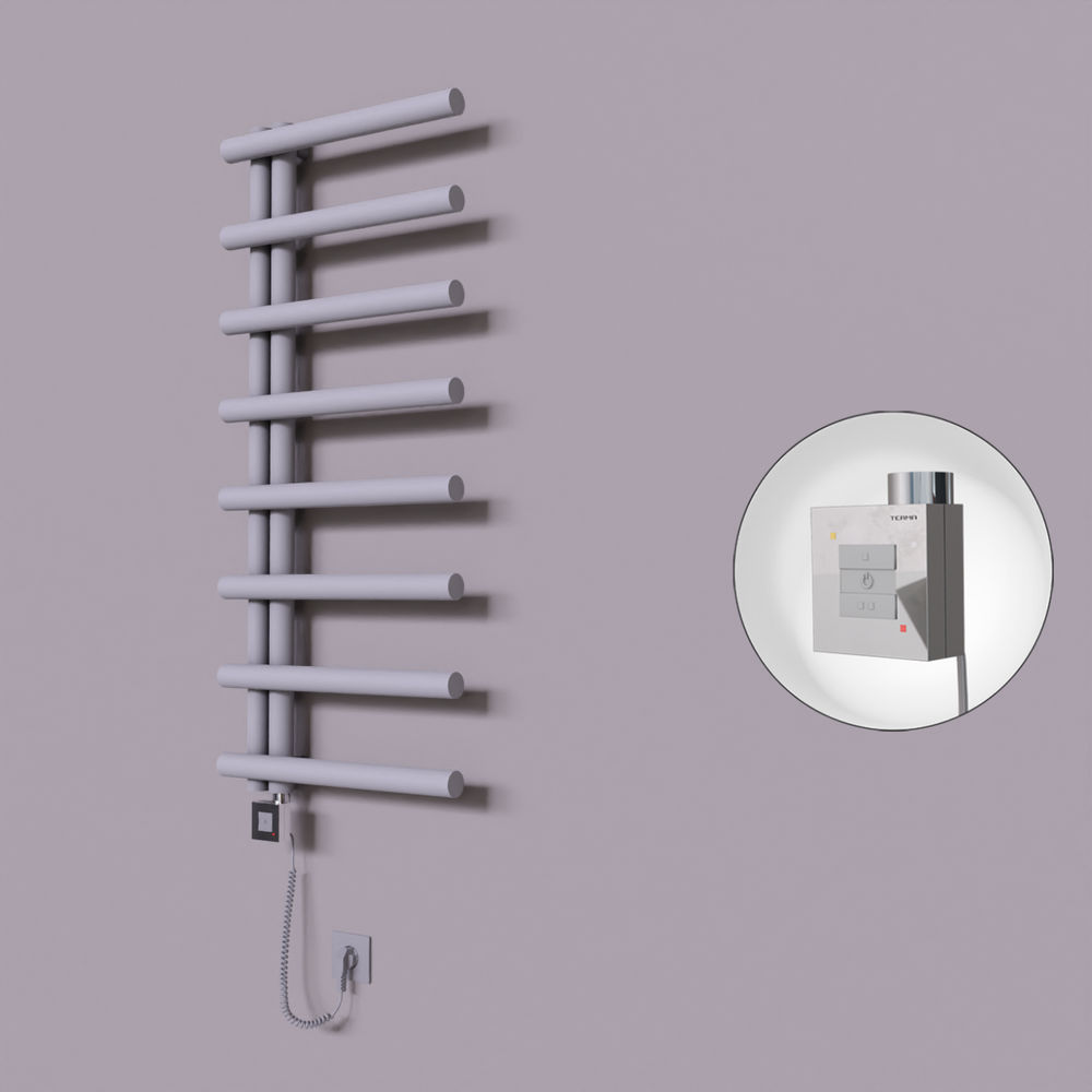 Tuna Dekoratif Elektrikli Havlupan 500x1150 Gri (KTX1 Termostat) 300W Spiral Kablolu - 1