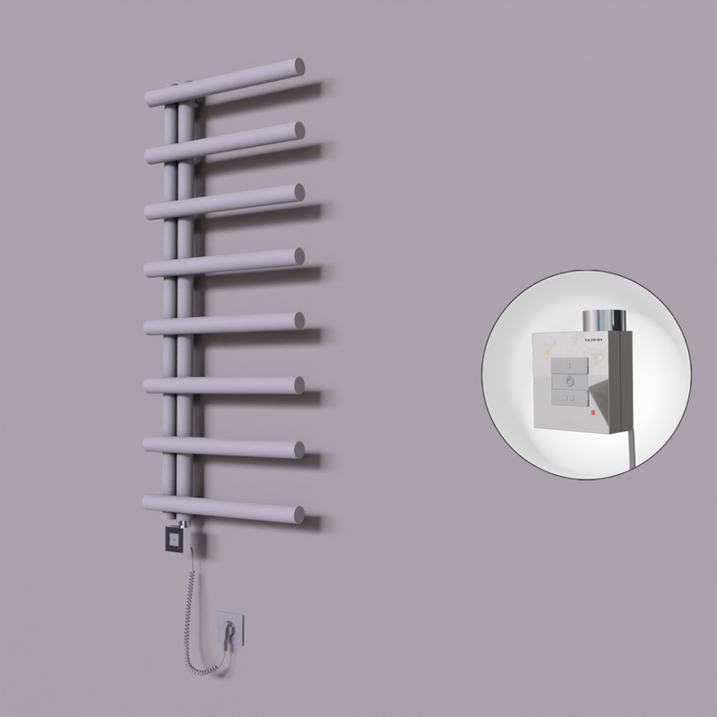 Tuna Dekoratif Elektrikli Havlupan 500x1150 Gri (KTX1 Termostat) 300W Spiral Kablolu 