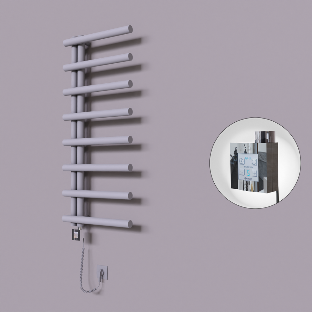 Tuna Dekoratif Elektrikli Havlupan 500x1150 Gri (KTX4 Termostat) 300W Spiral Kablolu - 1