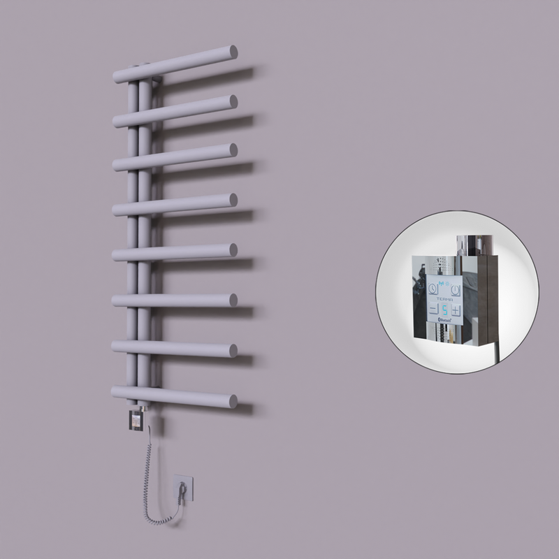 Tuna Dekoratif Elektrikli Havlupan 500x1150 Gri (KTX4 Termostat) 300W Spiral Kablolu 