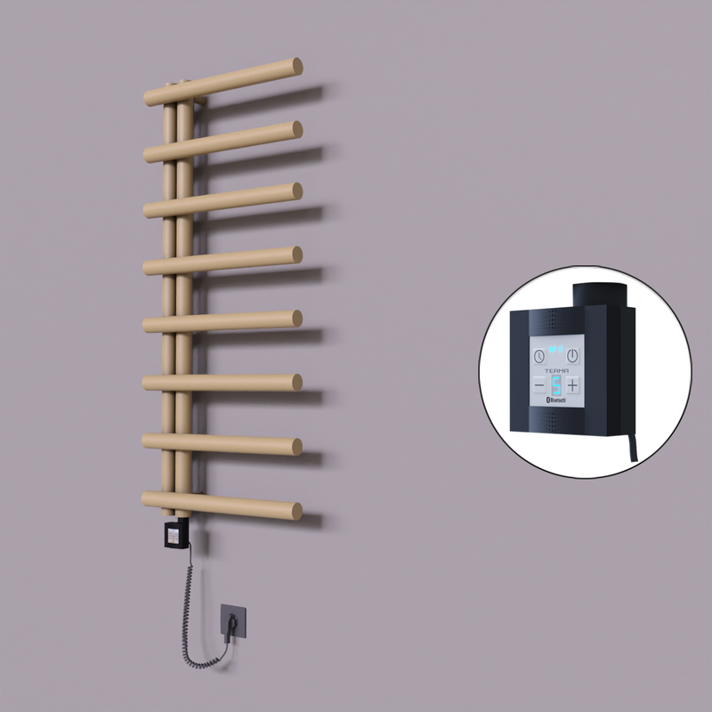Tuna Dekoratif Elektrikli Havlupan 500x1150 Kapuçino (KTX4 Termostat) 300W Spiral Kablolu 