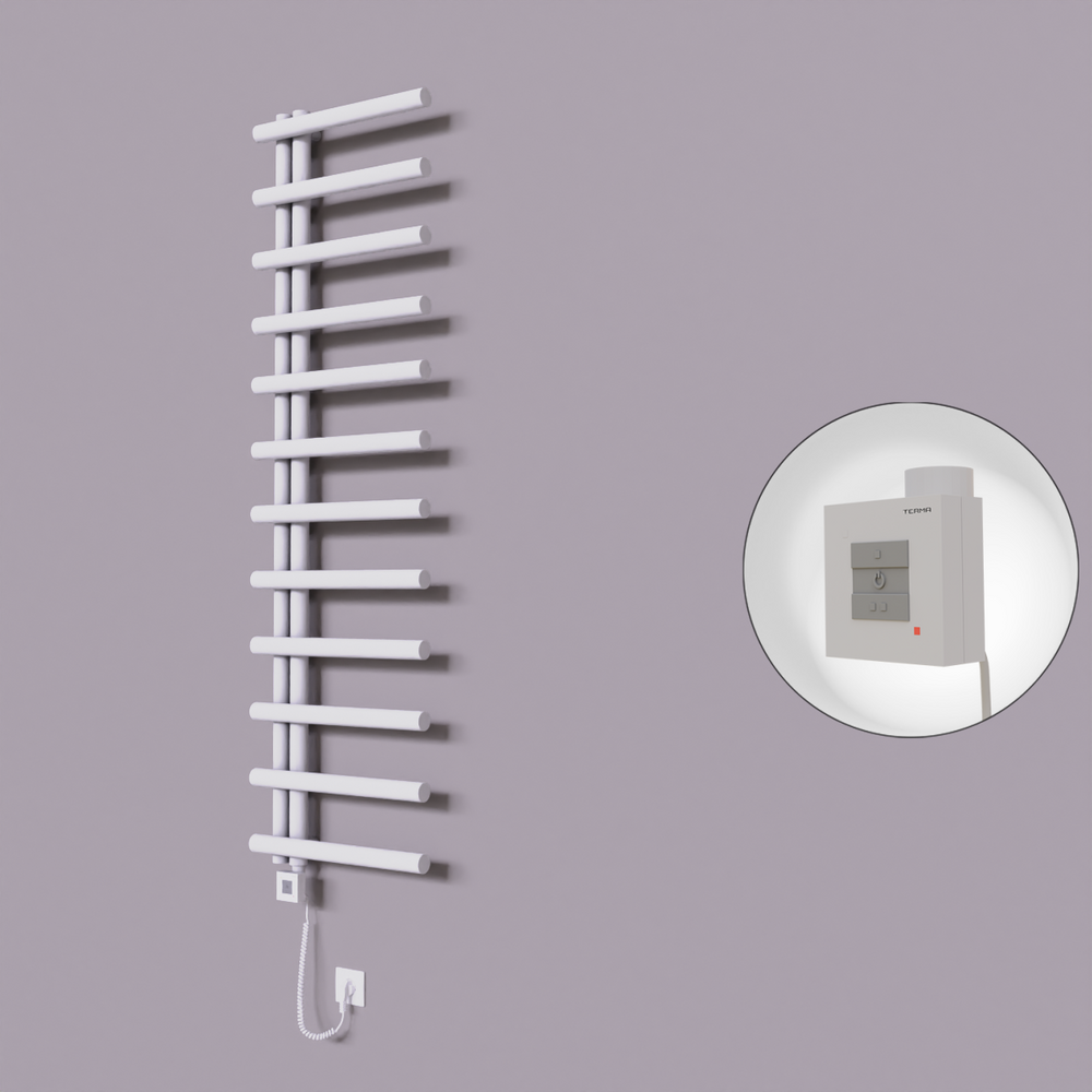 Tuna Dekoratif Elektrikli Havlupan 500x1750 Beyaz (KTX1 Termostat) 600W Spiral Kablolu - 1