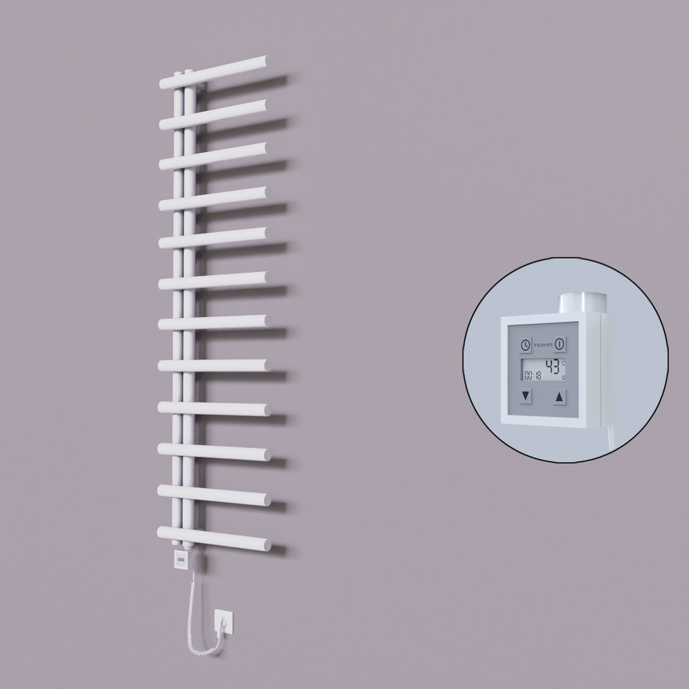 Tuna Dekoratif Elektrikli Havlupan 500x1750 Beyaz (KTX3 Termostat) 600W Spiral Kablolu - 1