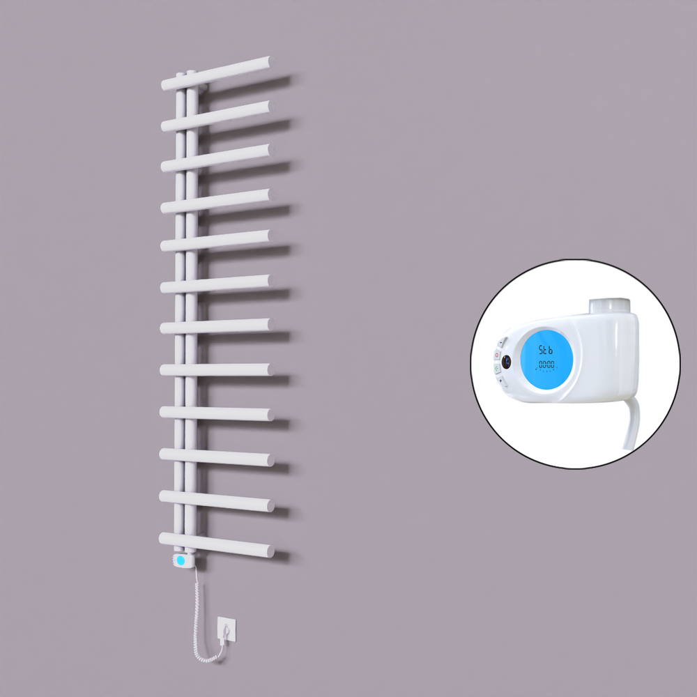 Tuna Dekoratif Elektrikli Havlupan 500x1750 Beyaz (Musa Termostat) 600W - 1