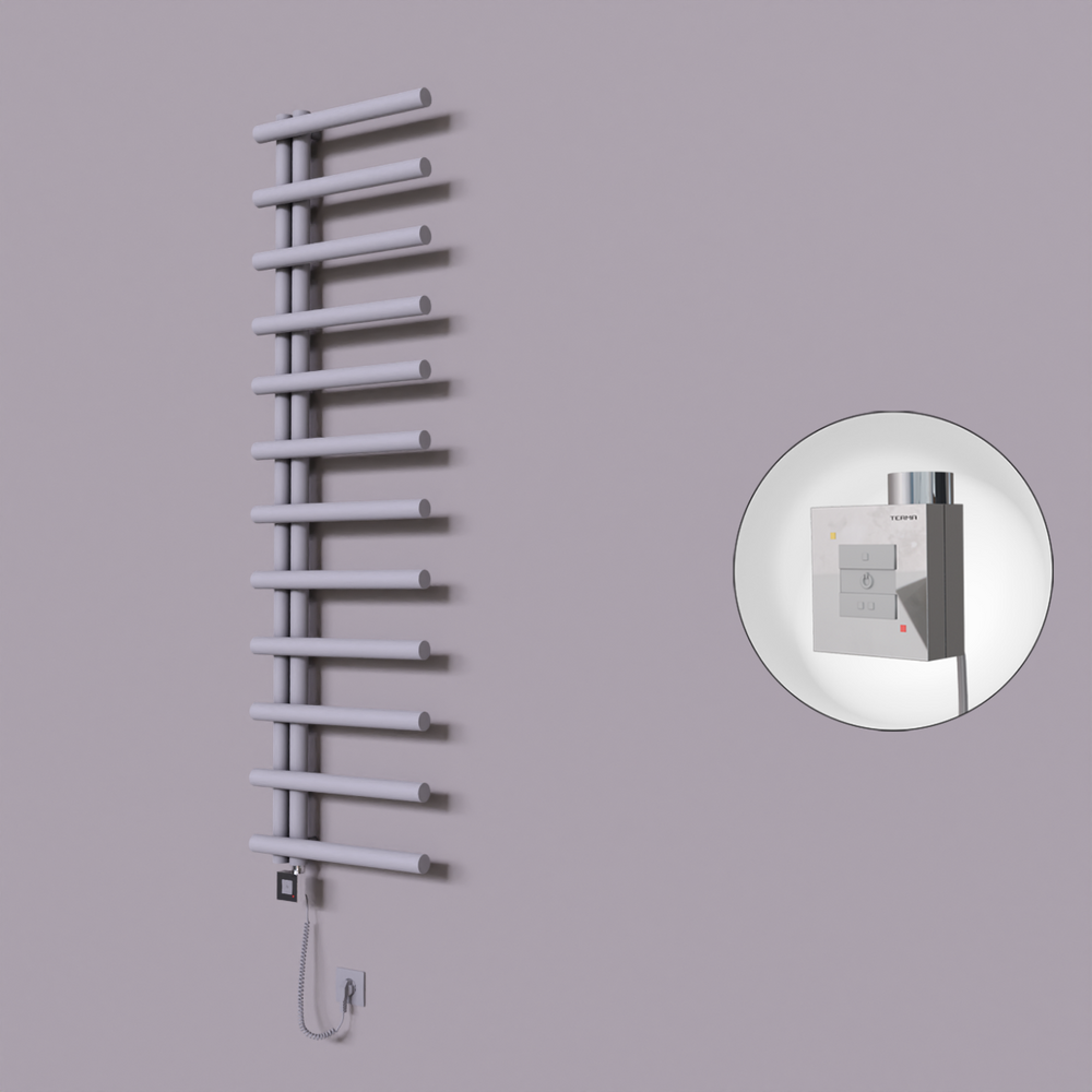 Tuna Dekoratif Elektrikli Havlupan 500x1750 Gri (KTX1 Termostat) 600W Spiral Kablolu - 1