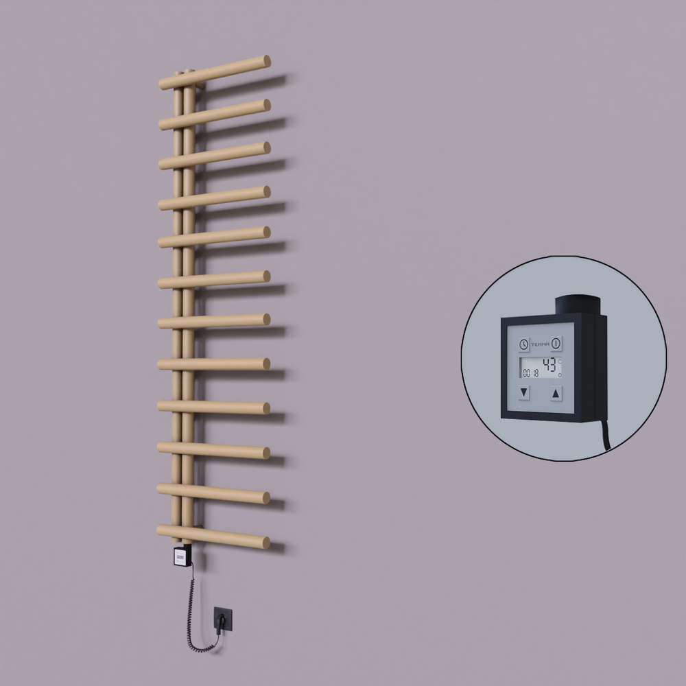 Tuna Dekoratif Elektrikli Havlupan 500x1750 Kapuçino (KTX3 Termostat) 600W Spiral Kablolu - 1