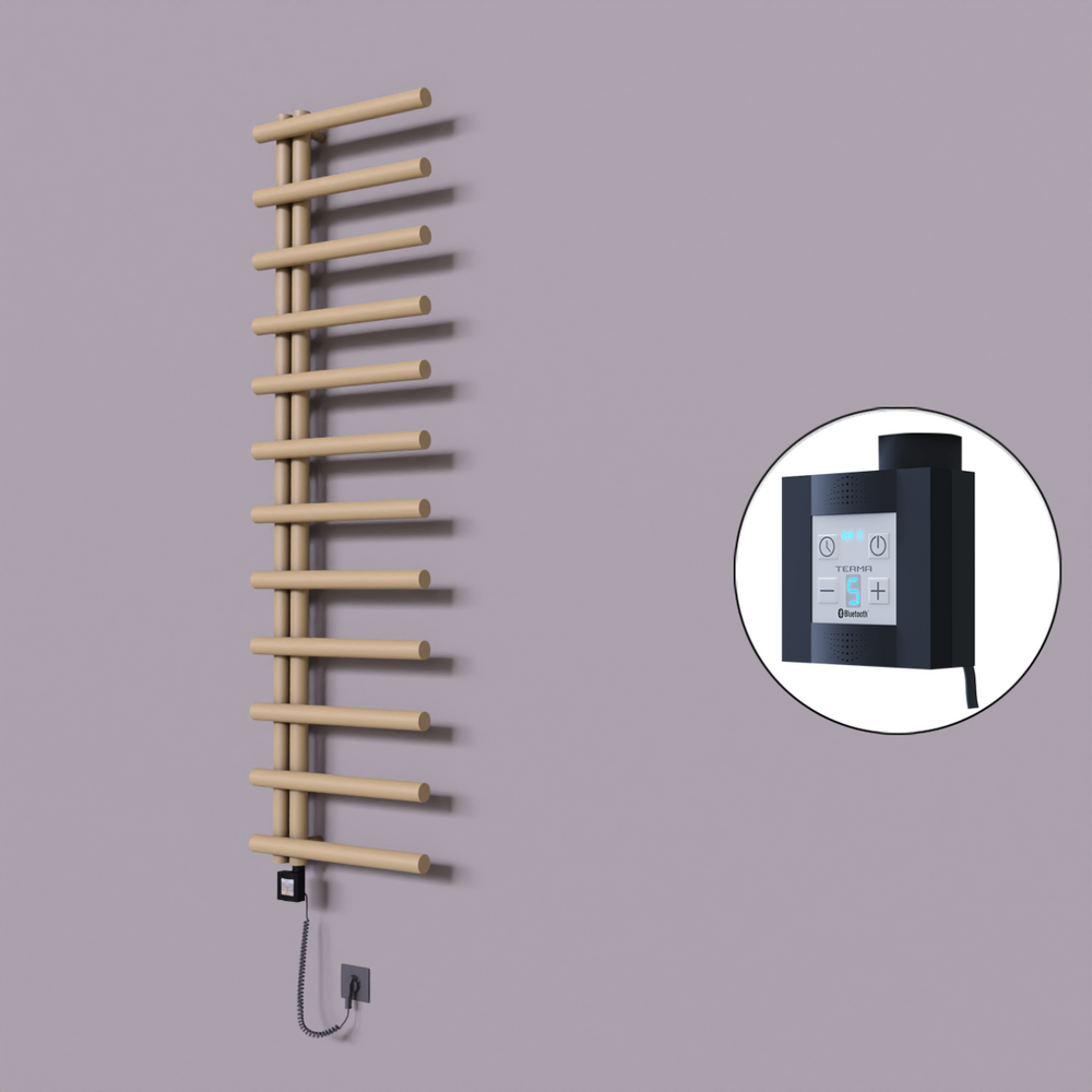 Tuna Dekoratif Elektrikli Havlupan 500x1750 Kapuçino (KTX4 Termostat) 600W Spiral Kablolu - 1