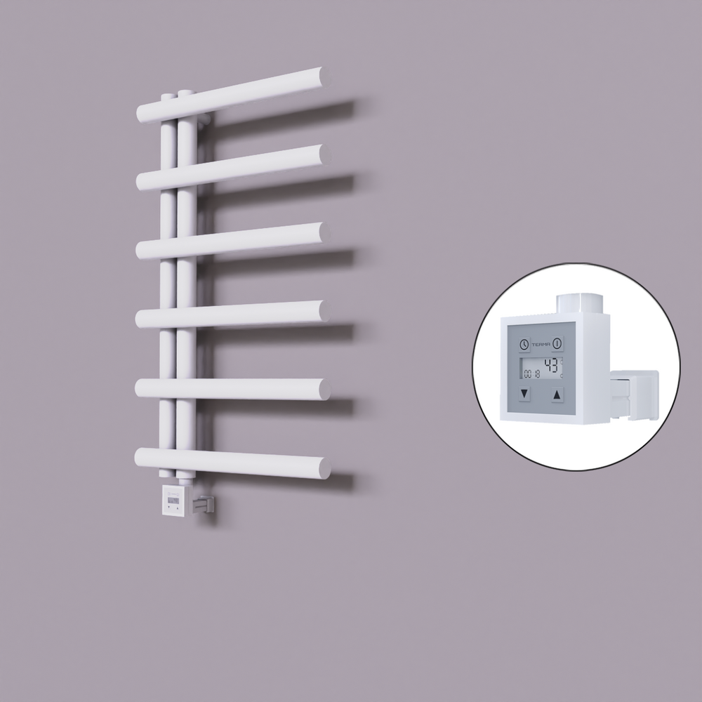 Tuna Dekoratif Elektrikli Havlupan 500x850 Beyaz (KTX3 Termostat) 300W - 1