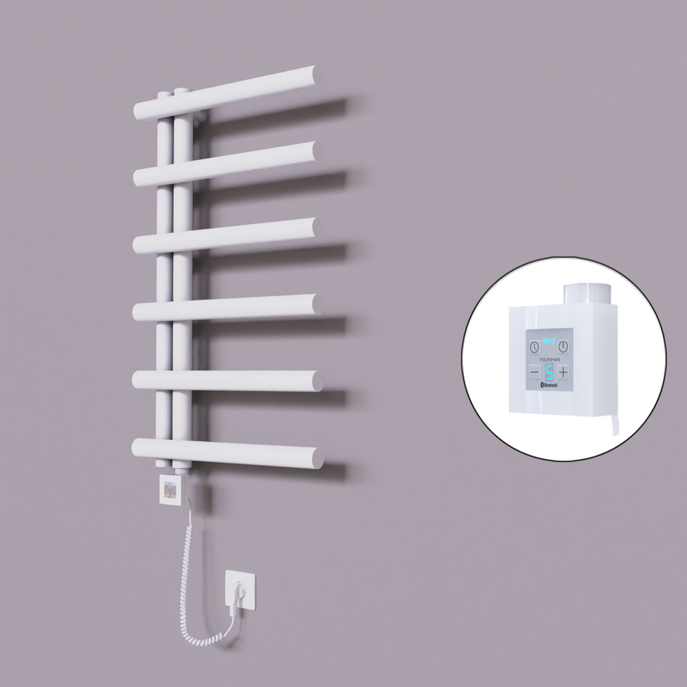 Tuna Dekoratif Elektrikli Havlupan 500x850 Beyaz (KTX4 Termostat) 300W Spiral Kablolu - 1