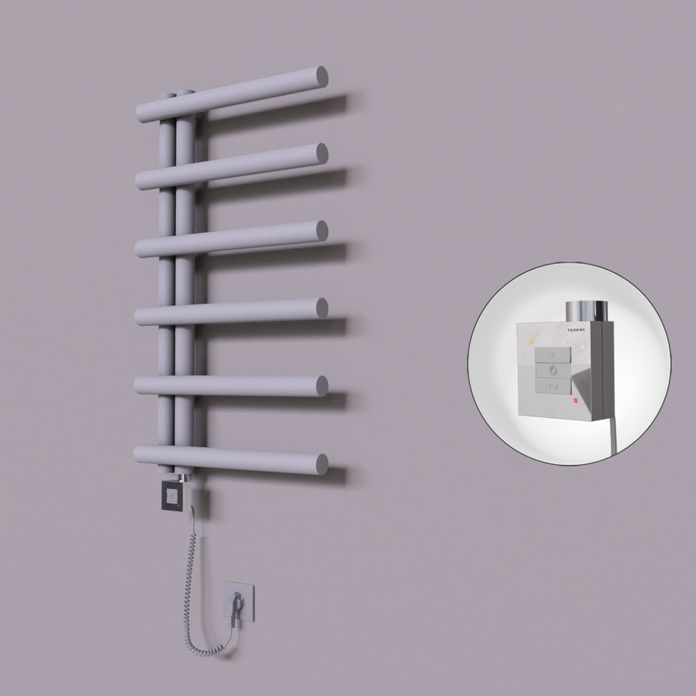 Tuna Dekoratif Elektrikli Havlupan 500x850 Gri (KTX1 Termostat) 300W Spiral Kablolu - 1