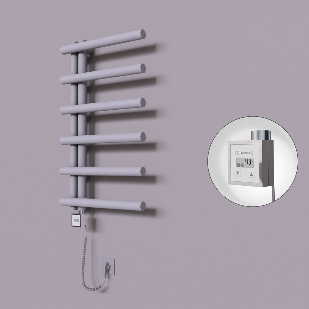 Tuna Dekoratif Elektrikli Havlupan 500x850 Gri (KTX3 Termostat) 300W Spiral Kablolu - 1