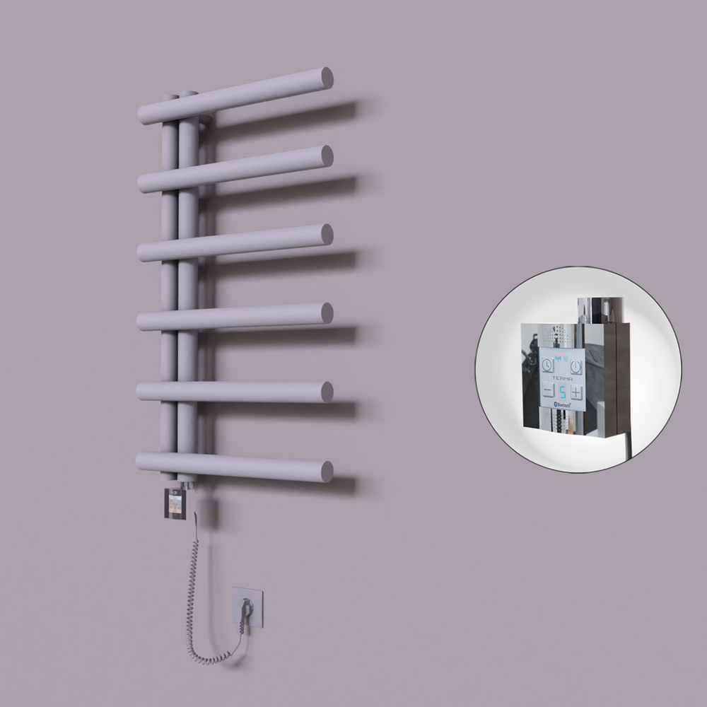 Tuna Dekoratif Elektrikli Havlupan 500x850 Gri (KTX4 Termostat) 300W Spiral Kablolu - 1