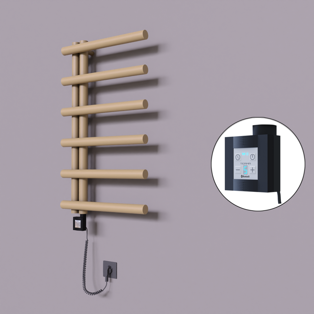 Tuna Dekoratif Elektrikli Havlupan 500x850 Kapuçino (KTX4 Termostat) 300W Spiral Kablolu - 1