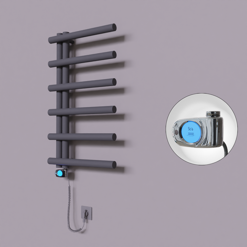 Tuna Dekoratif Elektrikli Havlupan 500x850 Koyu Antrasit (Musa Termostat) 300W - 1