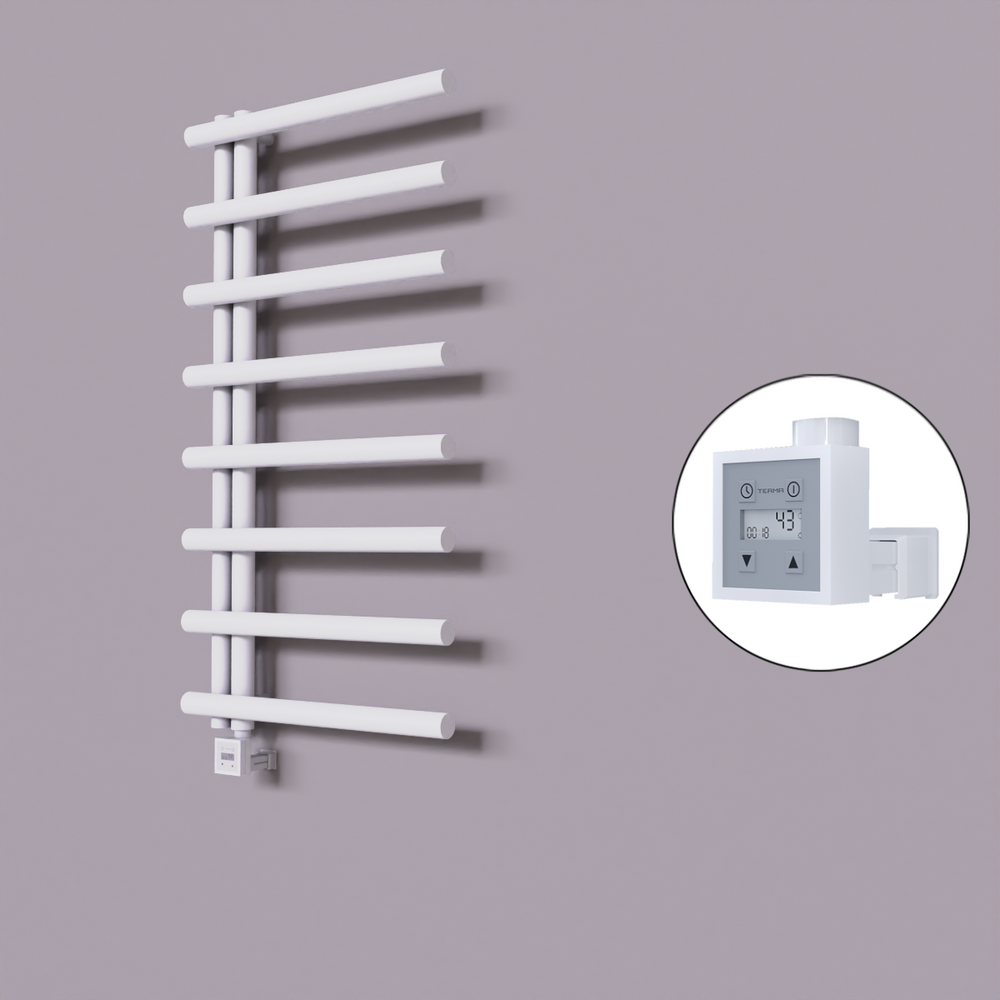 Tuna Dekoratif Elektrikli Havlupan 600x1150 Beyaz (KTX3 Termostat) 600W - 1