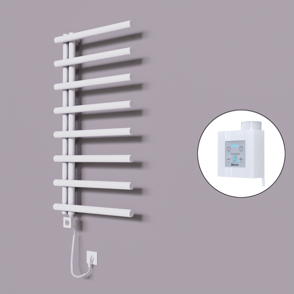 Tuna Dekoratif Elektrikli Havlupan 600x1150 Beyaz (KTX4 Termostat) 600W Spiral Kablolu - 1