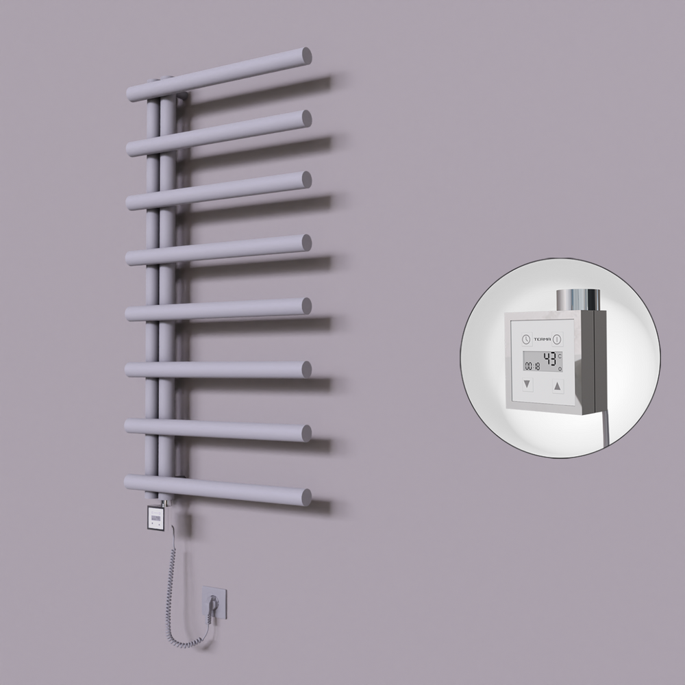 Tuna Dekoratif Elektrikli Havlupan 600x1150 Gri (KTX3 Termostat) 600W Spiral Kablolu - 1