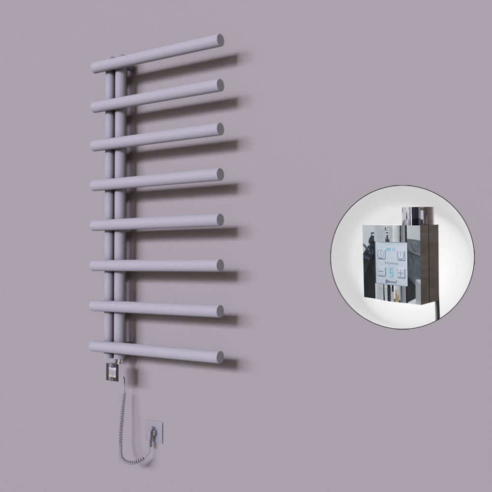 Tuna Dekoratif Elektrikli Havlupan 600x1150 Gri (KTX4 Termostat) 600W Spiral Kablolu - 1