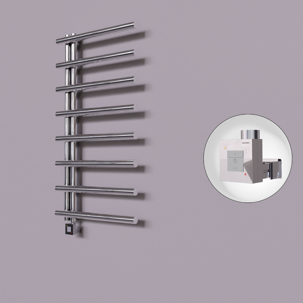 Tuna Dekoratif Elektrikli Havlupan 600x1150 Krom (KTX1 Termostat) 300W - 1