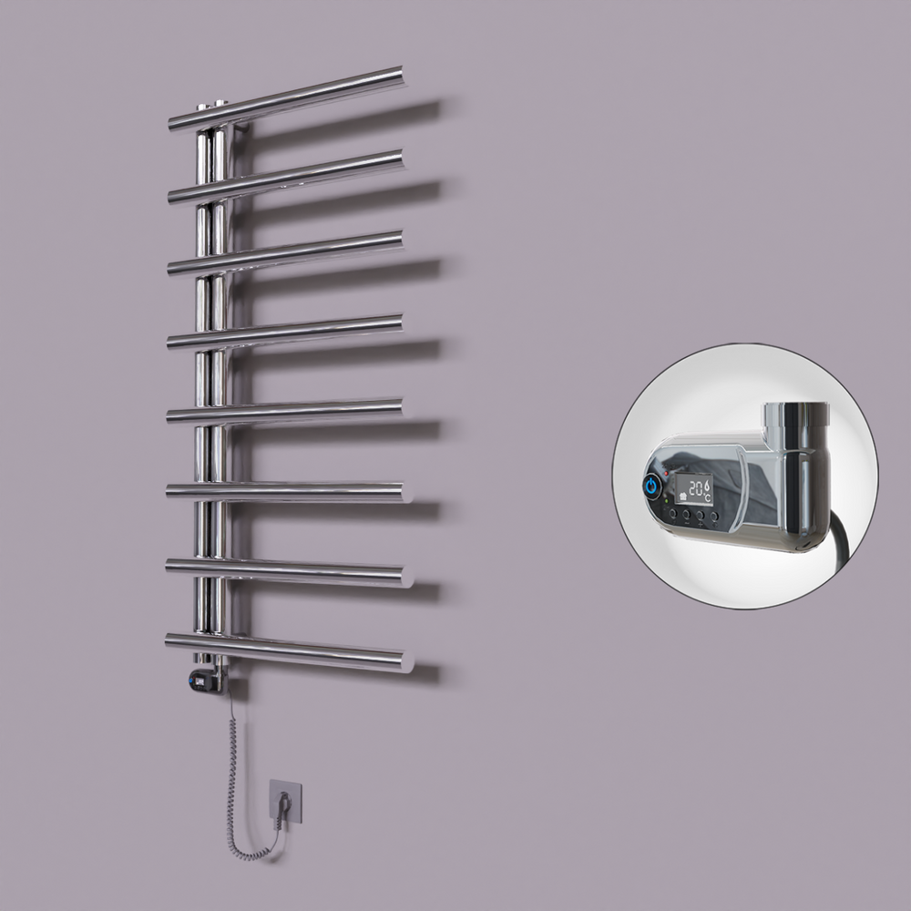 Tuna Dekoratif Elektrikli Havlupan 600x1150 Krom (Thesis Termostat) 300W - 1