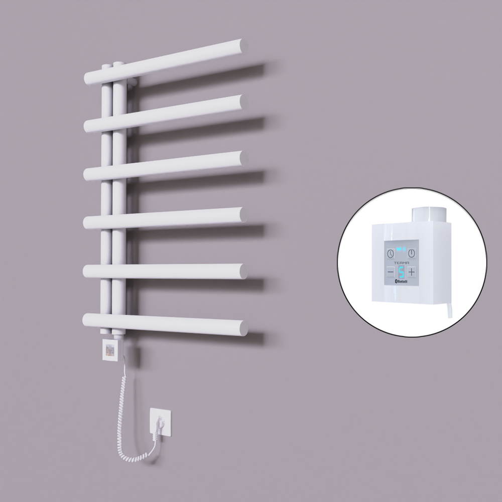 Tuna Dekoratif Elektrikli Havlupan 600x850 Beyaz (KTX4 Termostat) 300W Spiral Kablolu - 1