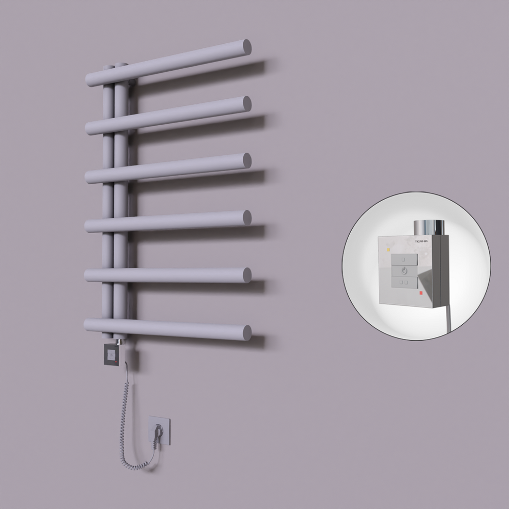 Tuna Dekoratif Elektrikli Havlupan 600x850 Gri (KTX1 Termostat) 300W Spiral Kablolu - 1