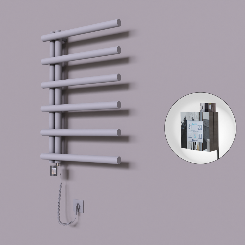 Tuna Dekoratif Elektrikli Havlupan 600x850 Gri (KTX4 Termostat) 300W Spiral Kablolu - 1