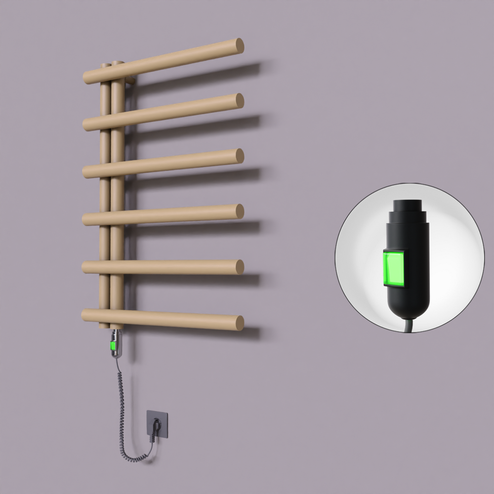 Tuna Dekoratif Elektrikli Havlupan 600x850 Kapuçino (On/Off Düğmeli) 300W - 1