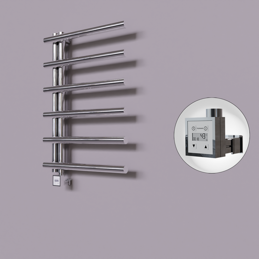 Tuna Dekoratif Elektrikli Havlupan 600x850 Krom (KTX3 Termostat) 200W - 1
