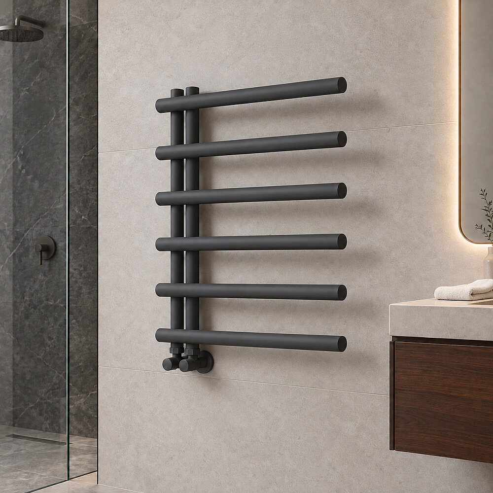 Tuna Sèche-serviettes Décoratif 600x850 Anthracite Foncé - 1