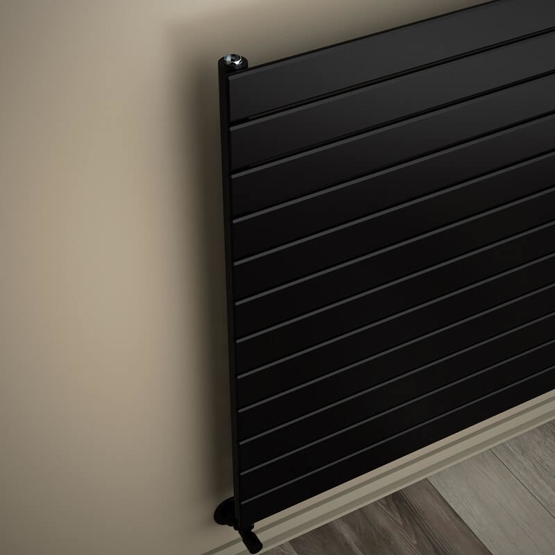 Type 10H Decorative Radiator 884x900 Matte Black (Thin Radiator) - 1